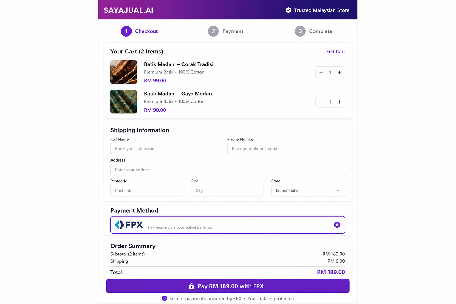 Cart & Checkout