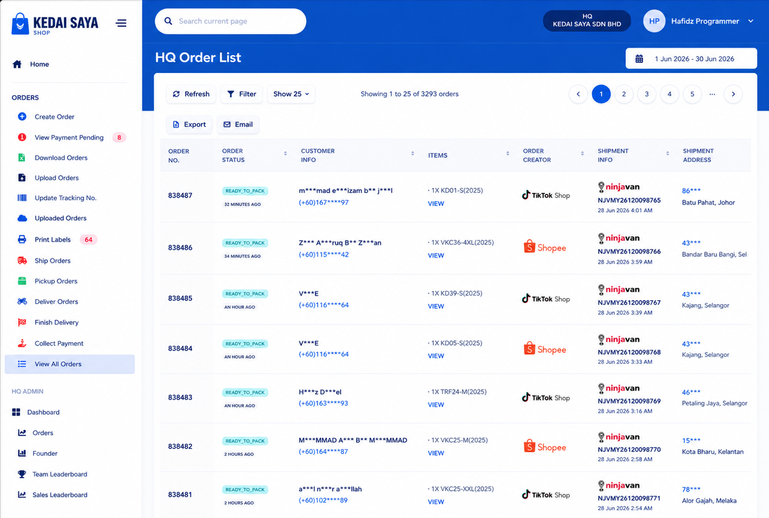 Multi-Channel Orders