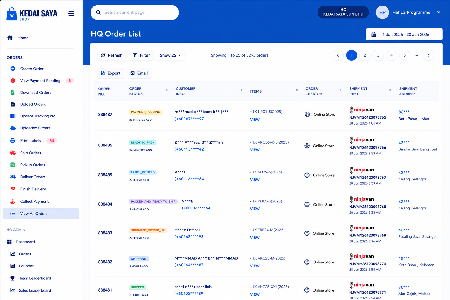 Order Management